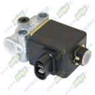 КЭМ-10-01 Клапан электромагнитный 24В, L=85; фишка 2 плос. клеммы, КамАЗ, МАЗ блокировки з/м Объединение Родина